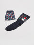 LC Waikiki Christmas Themed Men's Boxer and Socks